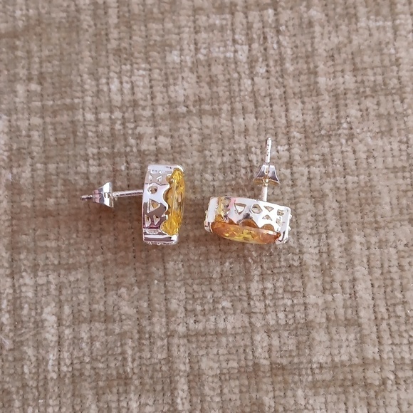 925 Gold Topaz Earrings - Picture 2 of 9
